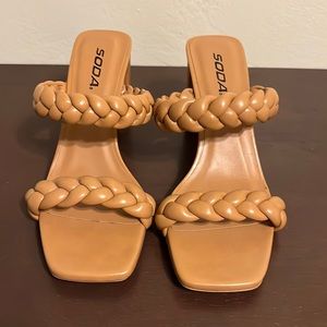 Soda Brand Tan High Heel Sandal